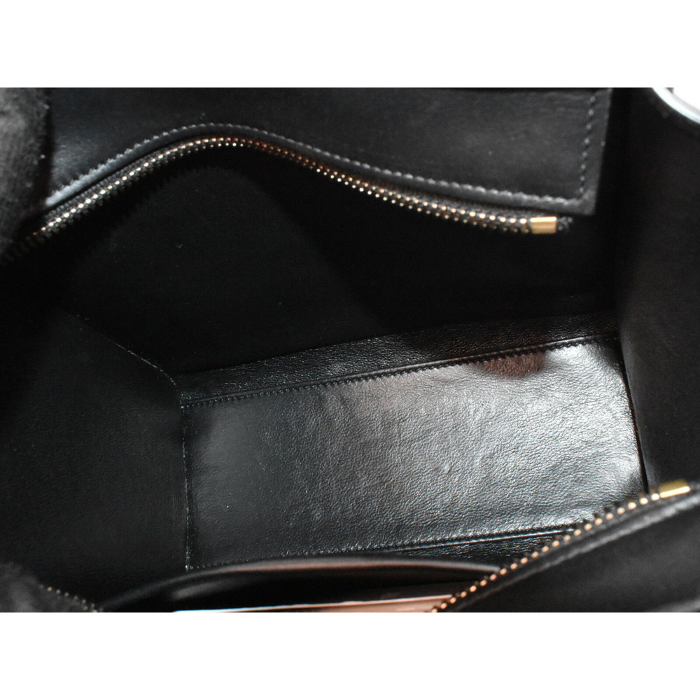 CELINE Luggage Shopper black leather bag handbag shoulder crossbody classic - Picture 6 of 7